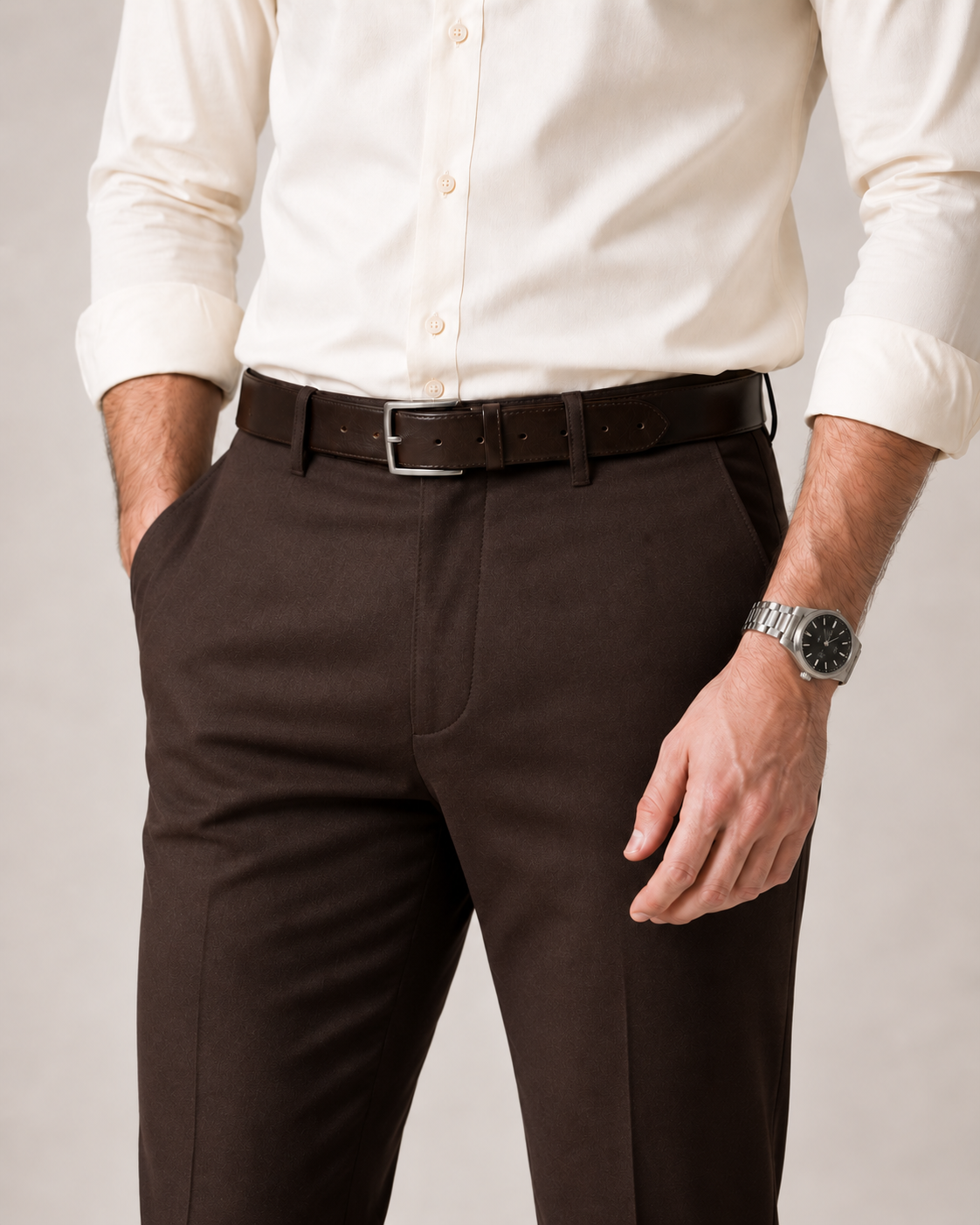 The Windsor — Men's Brown Classic Dress Pants
