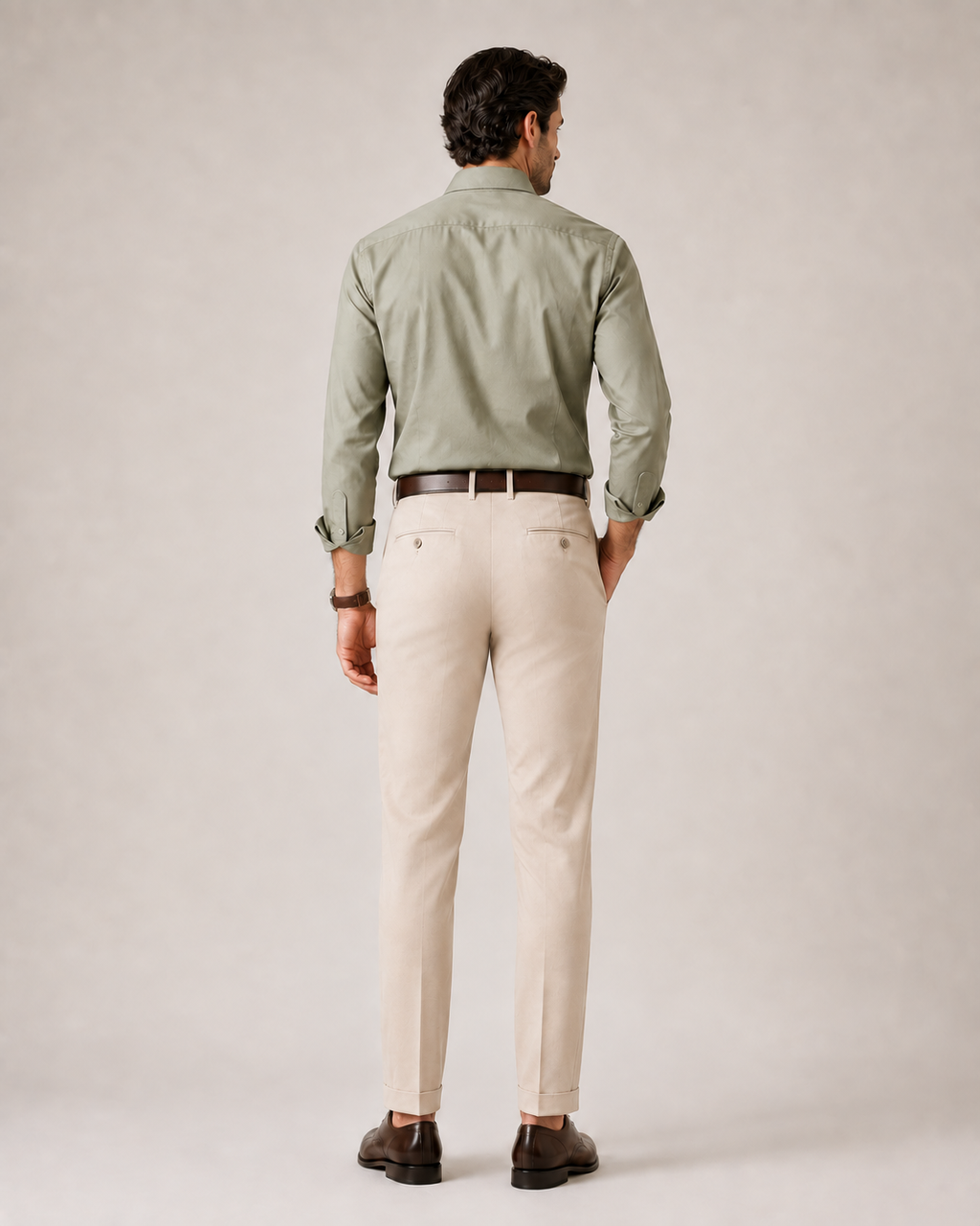 The Ashford — Men's Beige Classic Dress Pants
