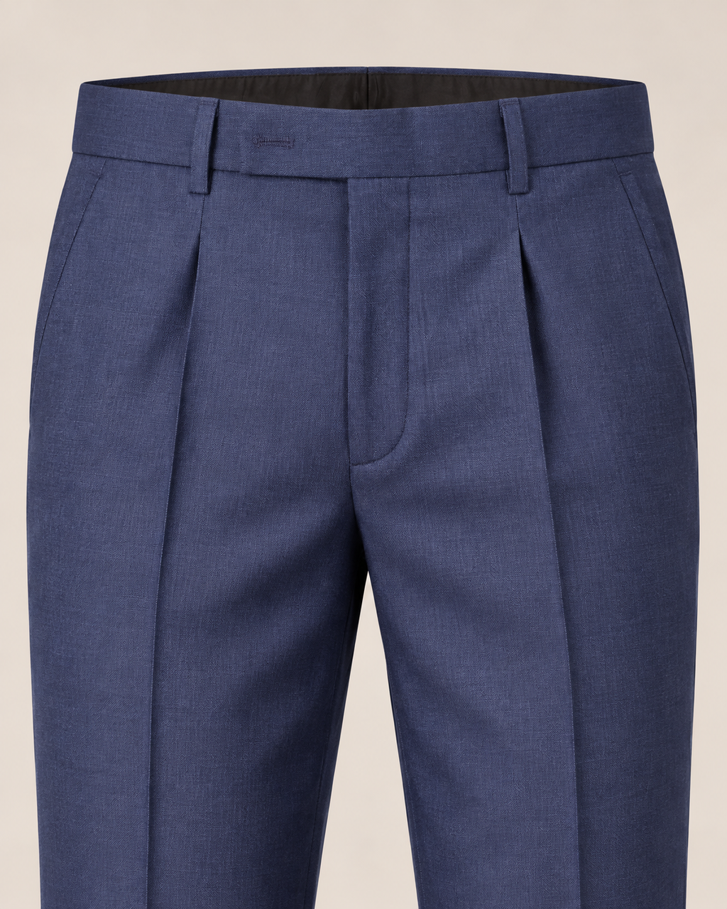 The Indigo — Men's Navy Pleated Sharkskin Dress Pant