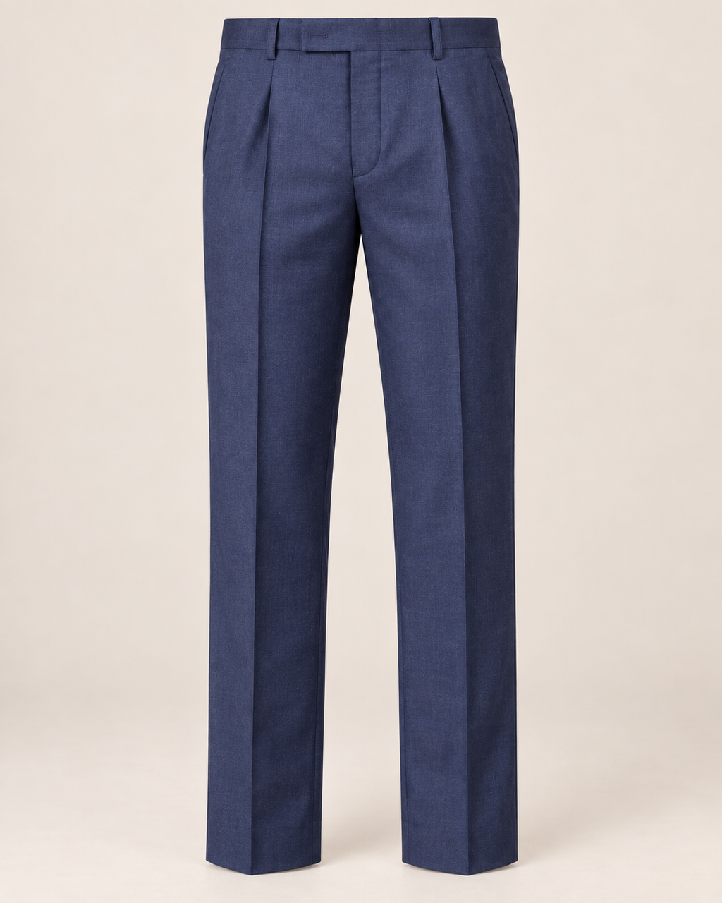 The Indigo — Men's Navy Pleated Sharkskin Dress Pant