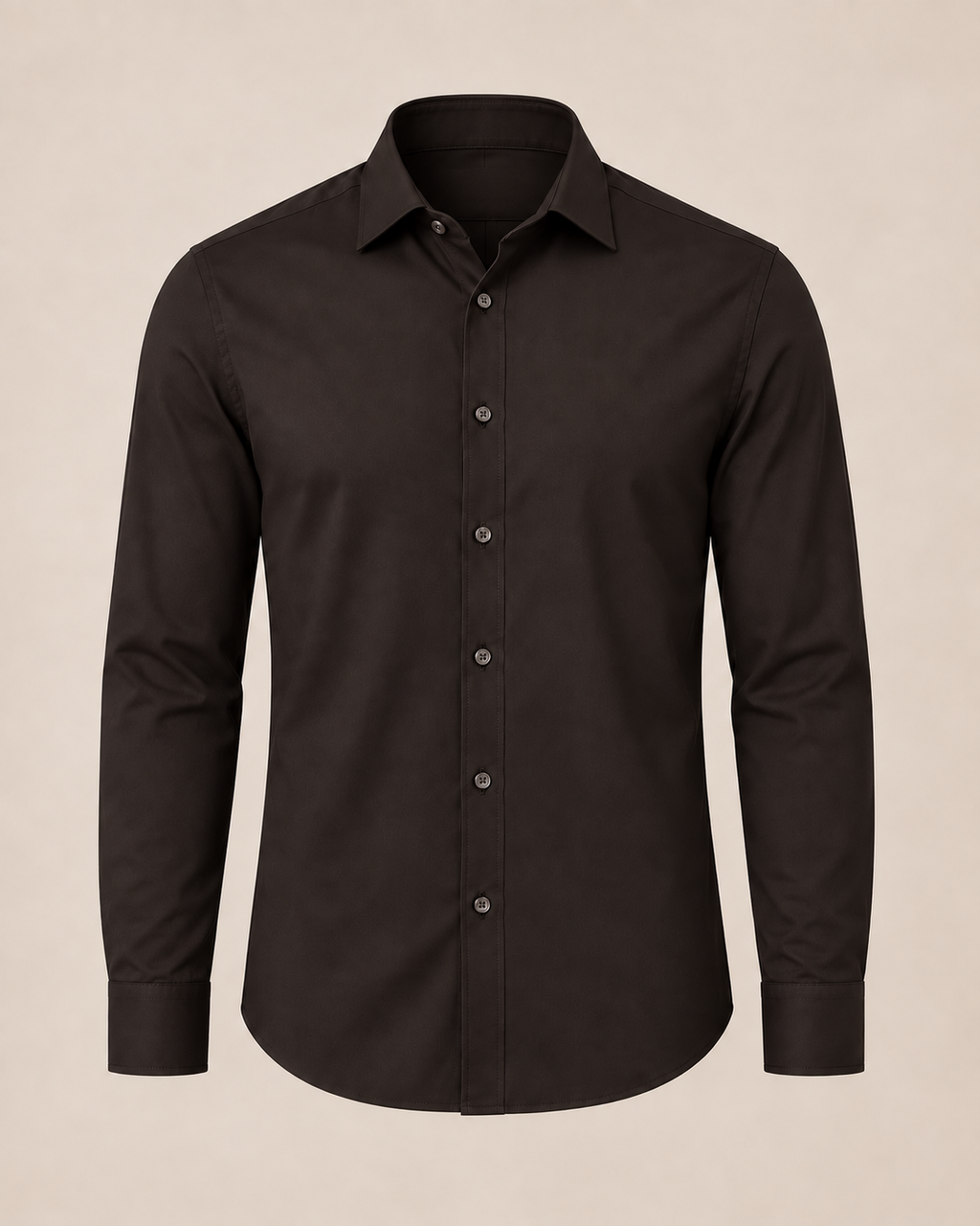 The Milano — Men's Dark Brown Dress Shirt