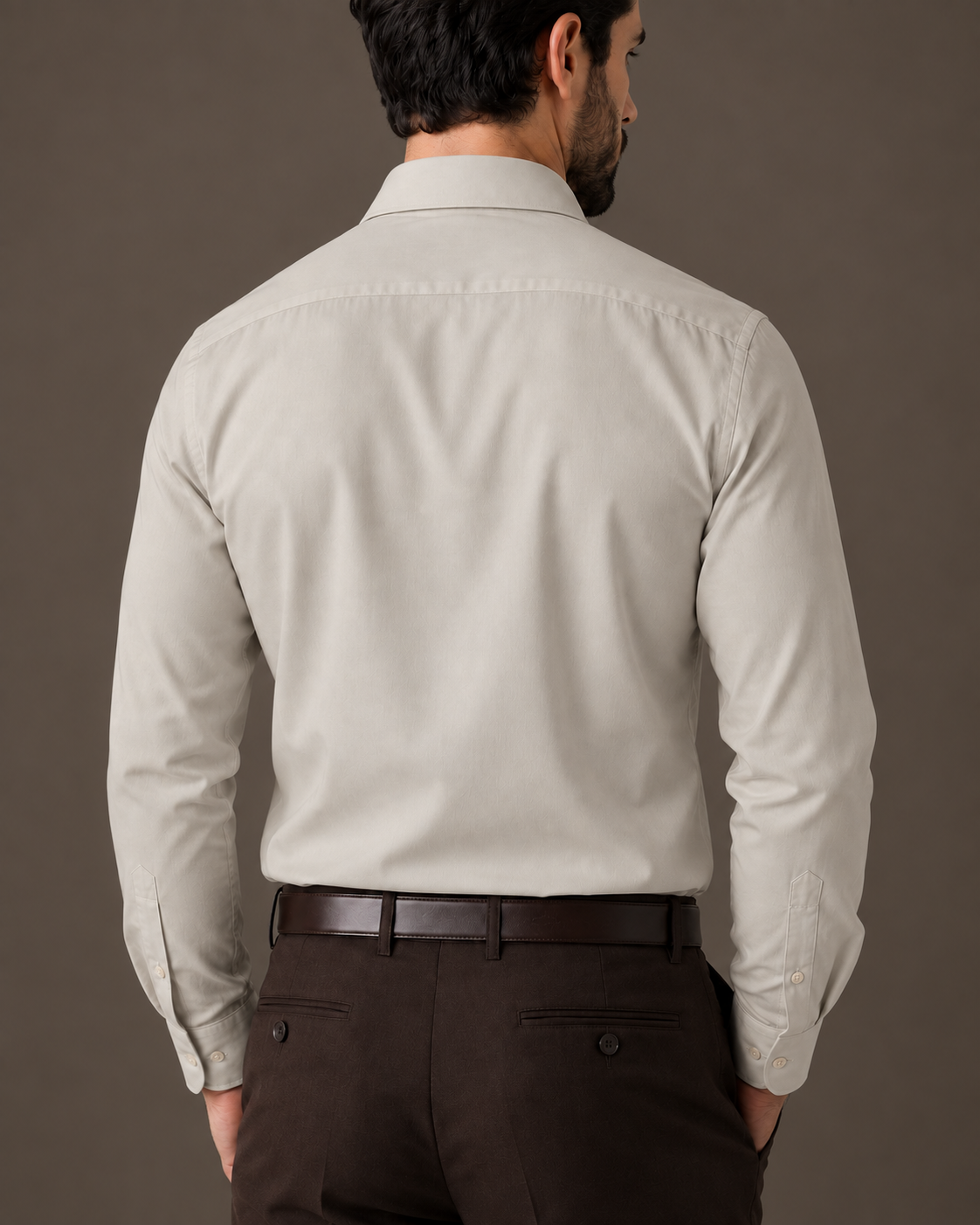 The Lucca — Men’s Stone Dress Shirt
