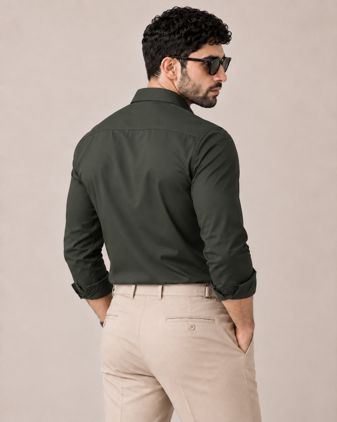 The Firenze — Men’s Deep Olive Dress Shirt