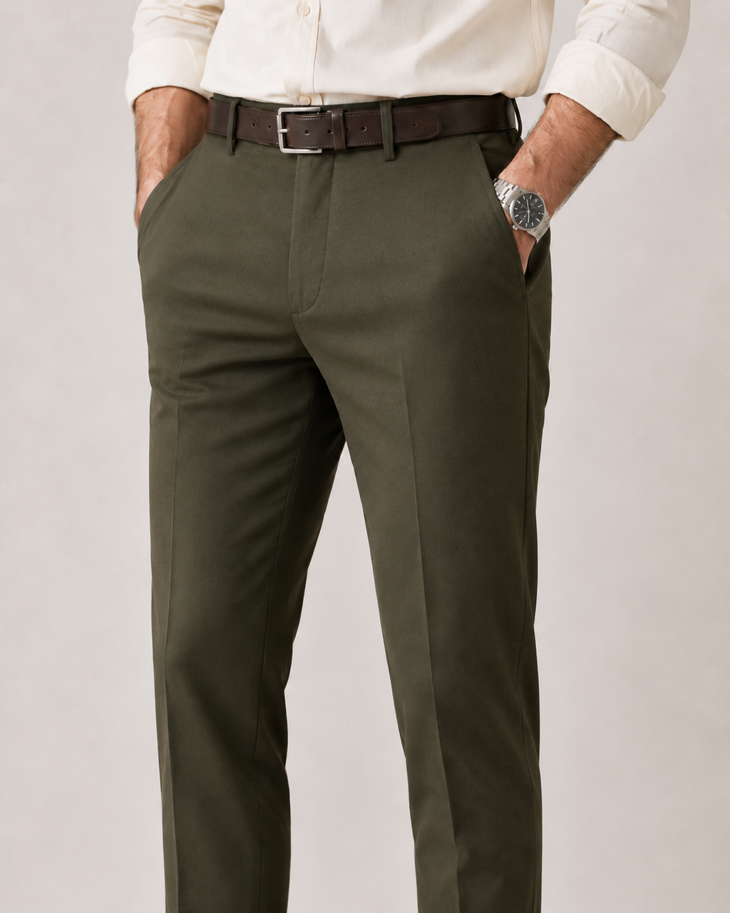 The Kensington — Men's Olive Classic Dress Pants
