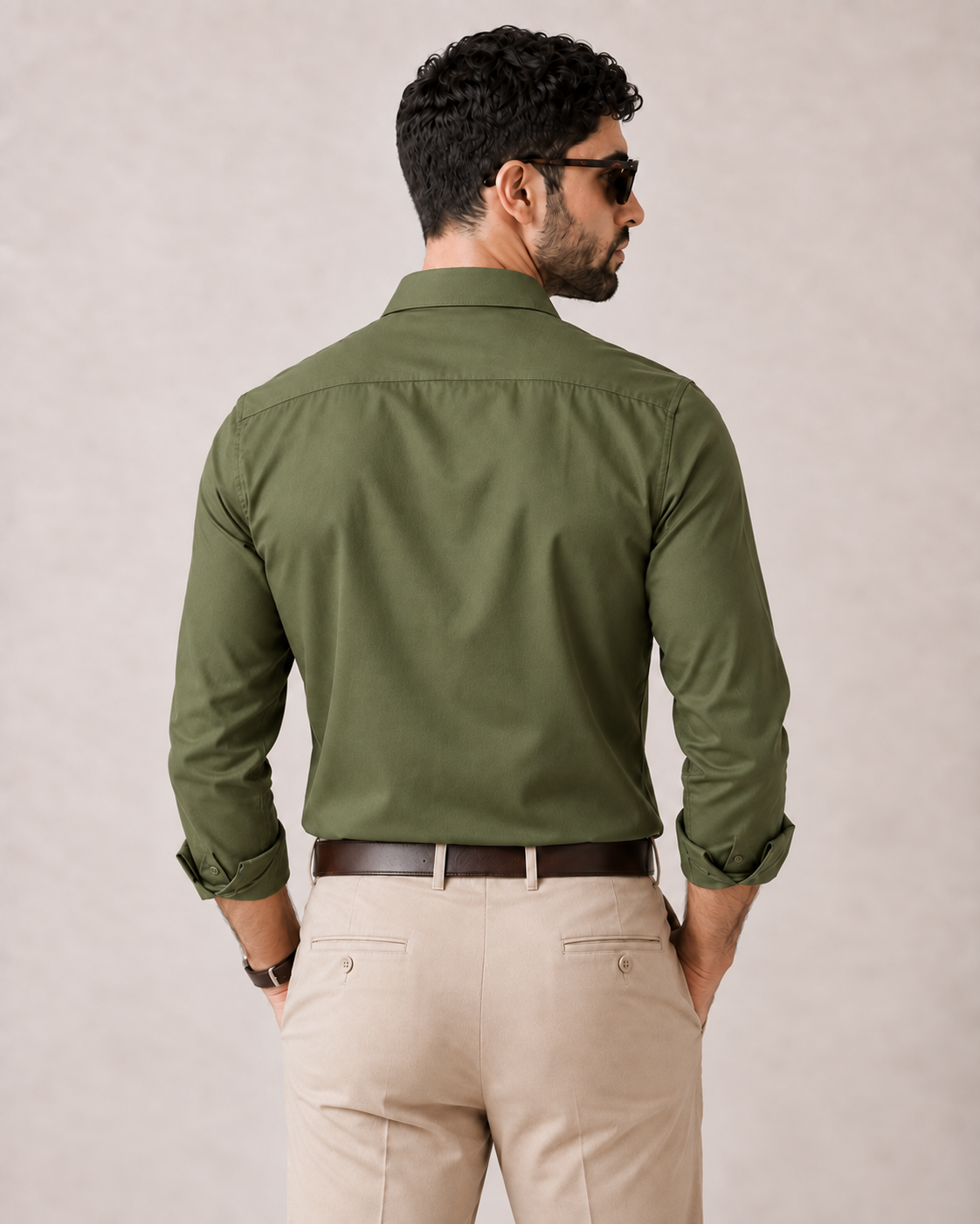 The Siena — Men’s Olive Green Dress Shirt