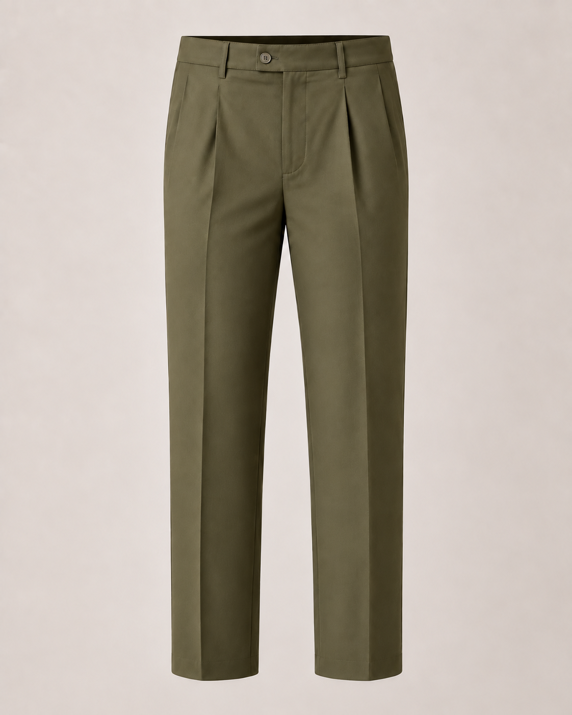 The Kensington — Men's Olive Pleated Dress Pants