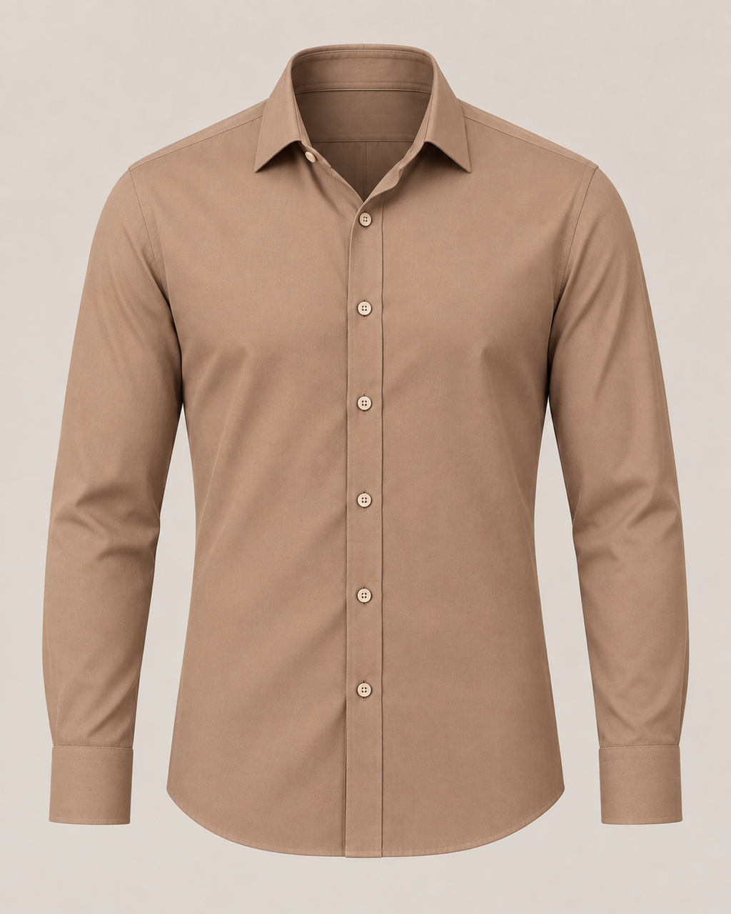 The Palermo — Men's Peach Cotton Stretch Dress Shirt