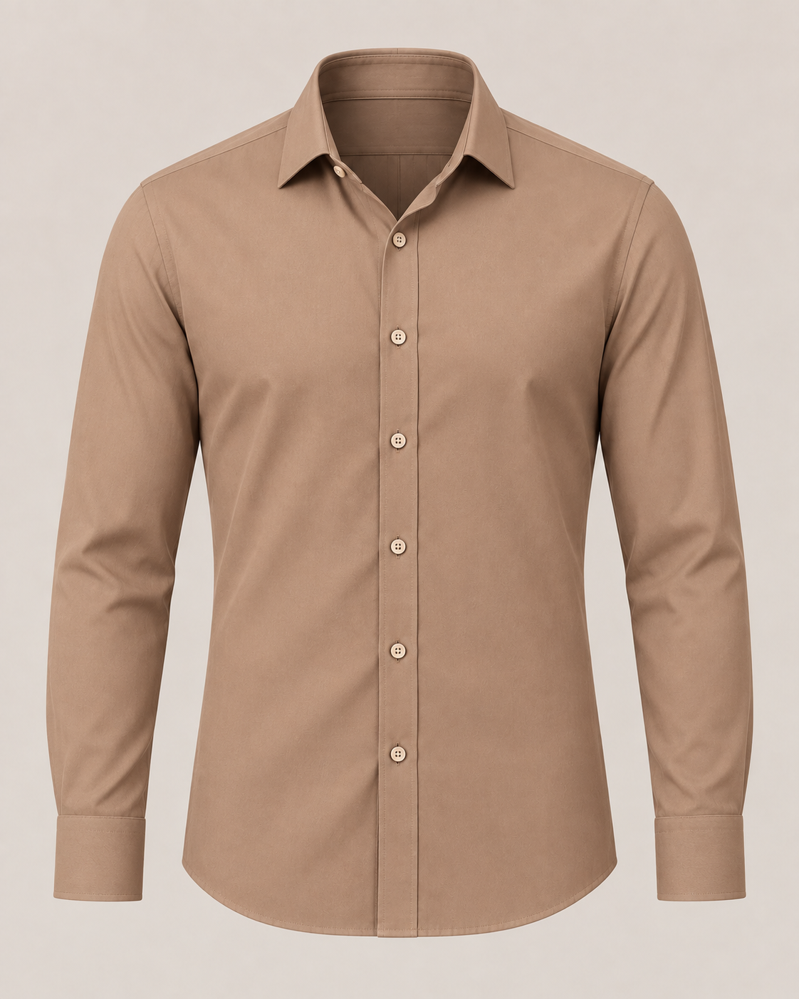 The Palermo — Men's Peach Cotton Stretch Dress Shirt