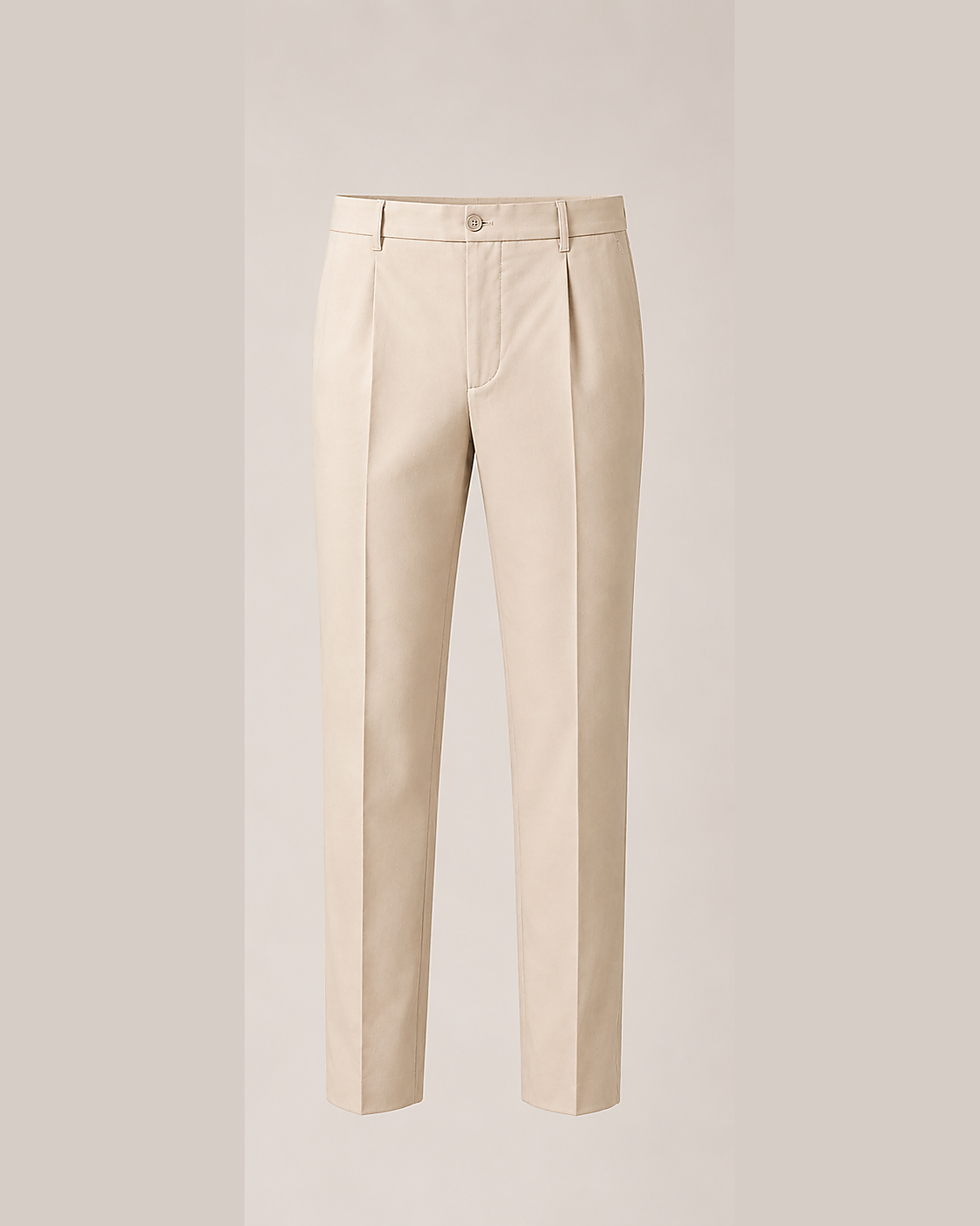 The Ashford — Men's Beige Pleated Dress Pants
