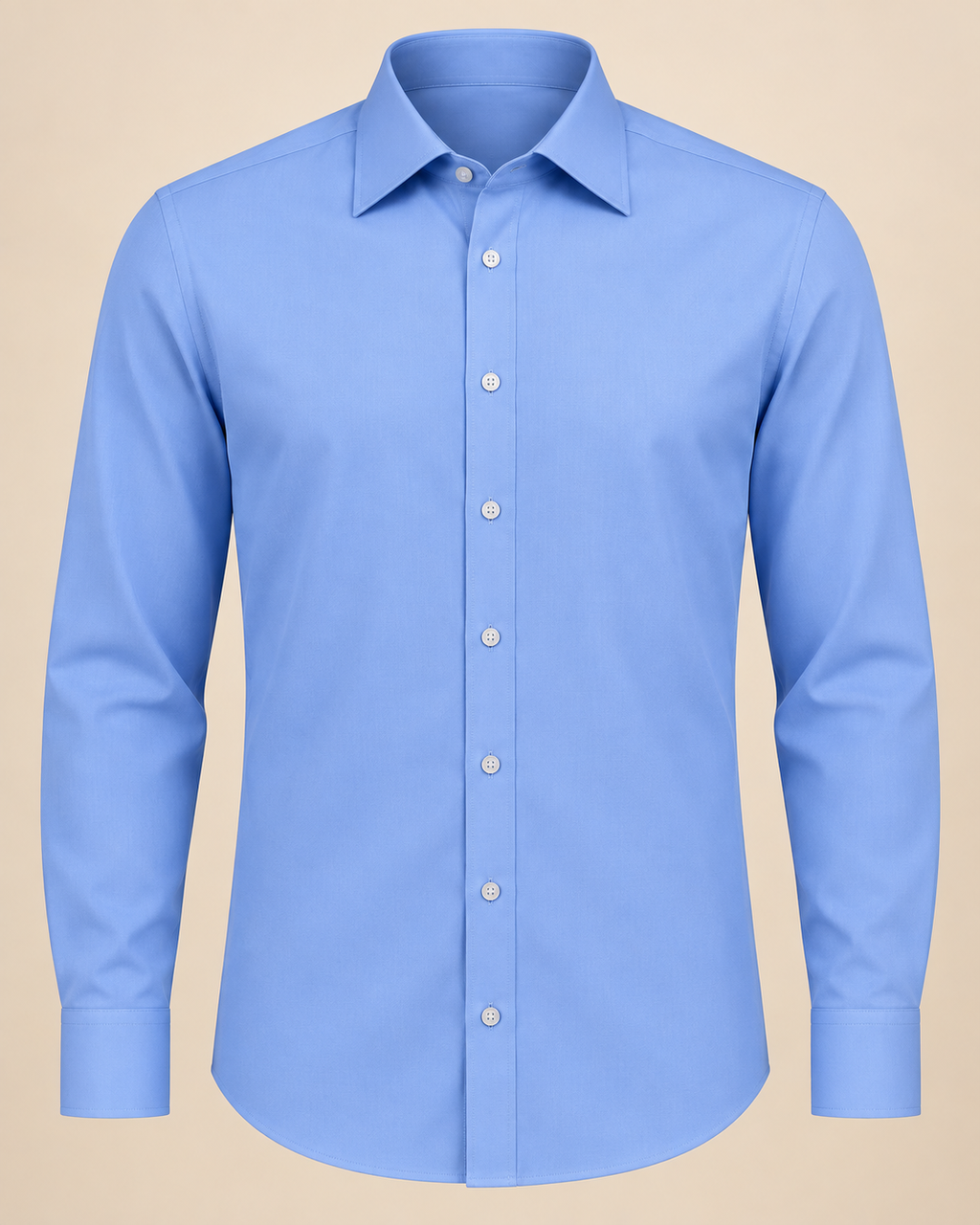 The Amalfi — Men’s Sky Blue Cotton Stretch Dress Shirt