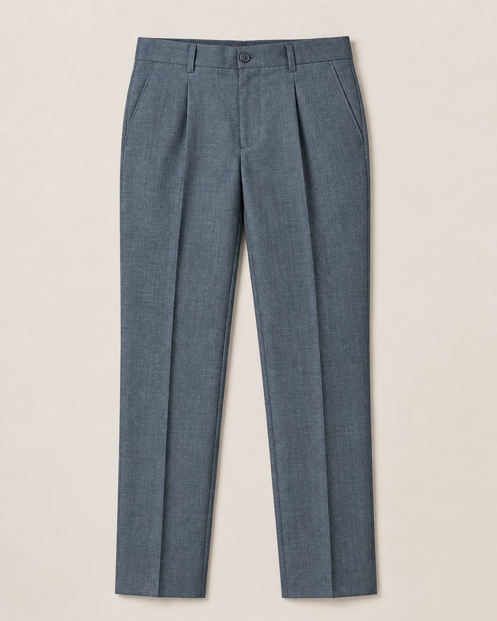 The Harbor — Men's Steel Blue Pleated Sharkskin Dress Pant